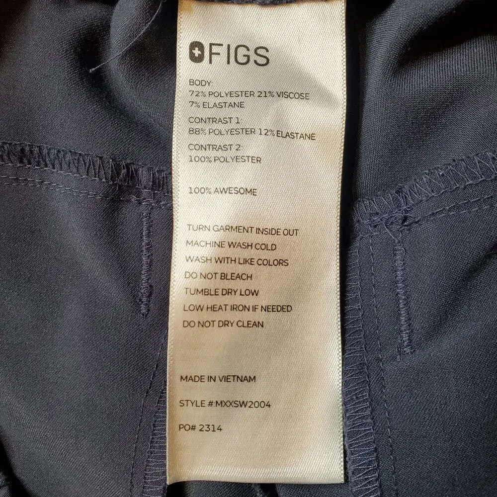 Figs Men's Size M Tansen Jogger Slim-Fit Scrub Pants Blue Gray MXXSW2004S